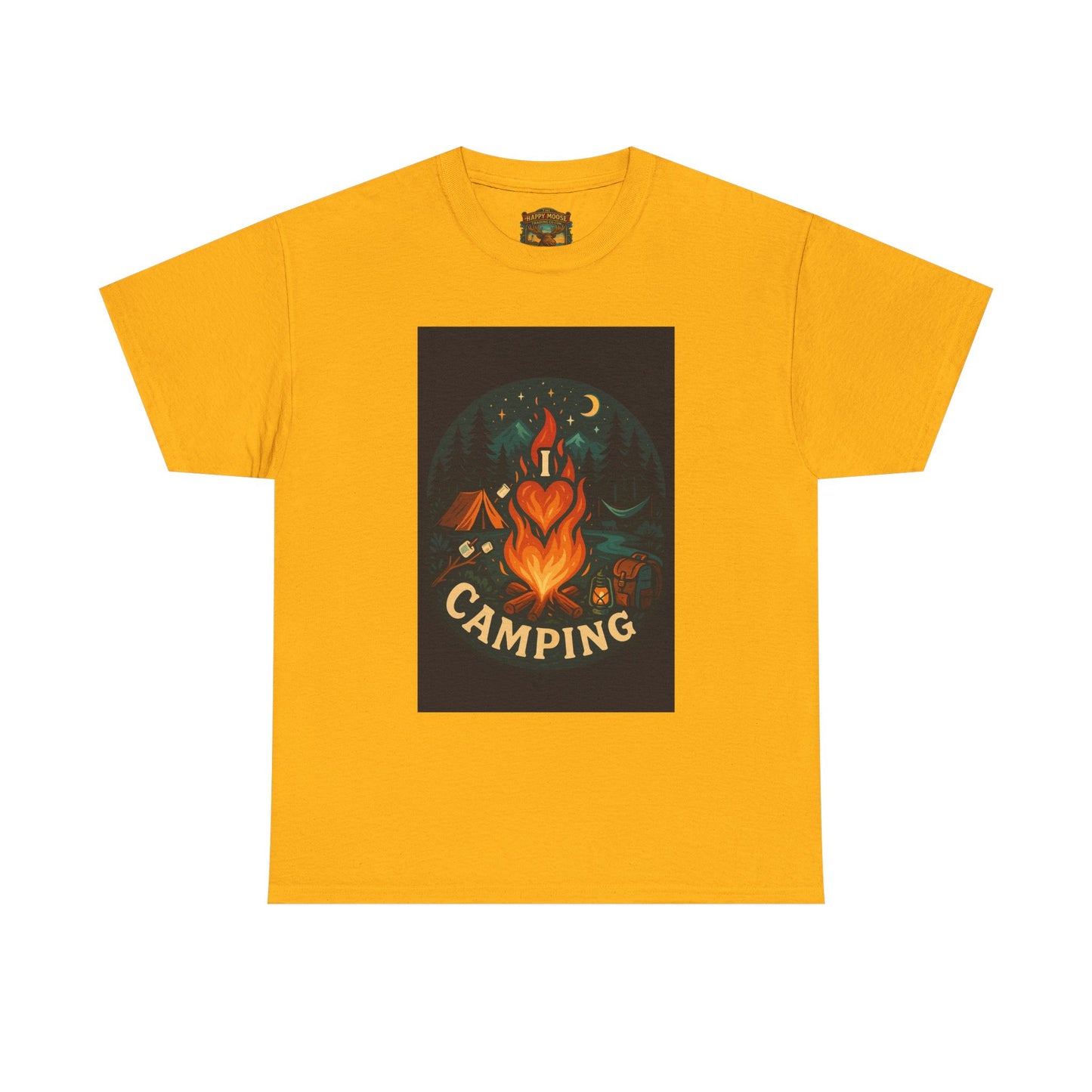 Camping Heart Campfire T-Shirt | Outdoor Adventure Graphic Tee