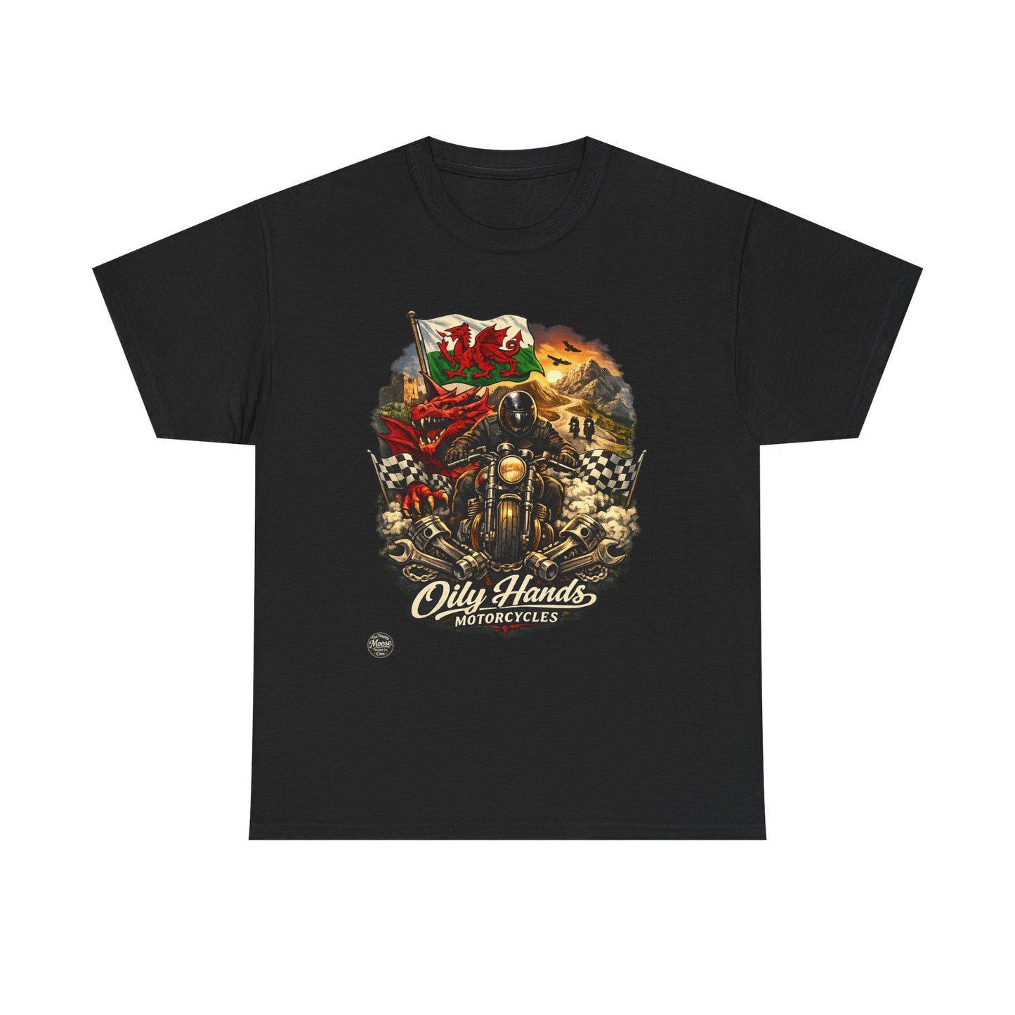 Vintage ‘Oily Hands’ Welsh Motorcycle Cruiser Tee
