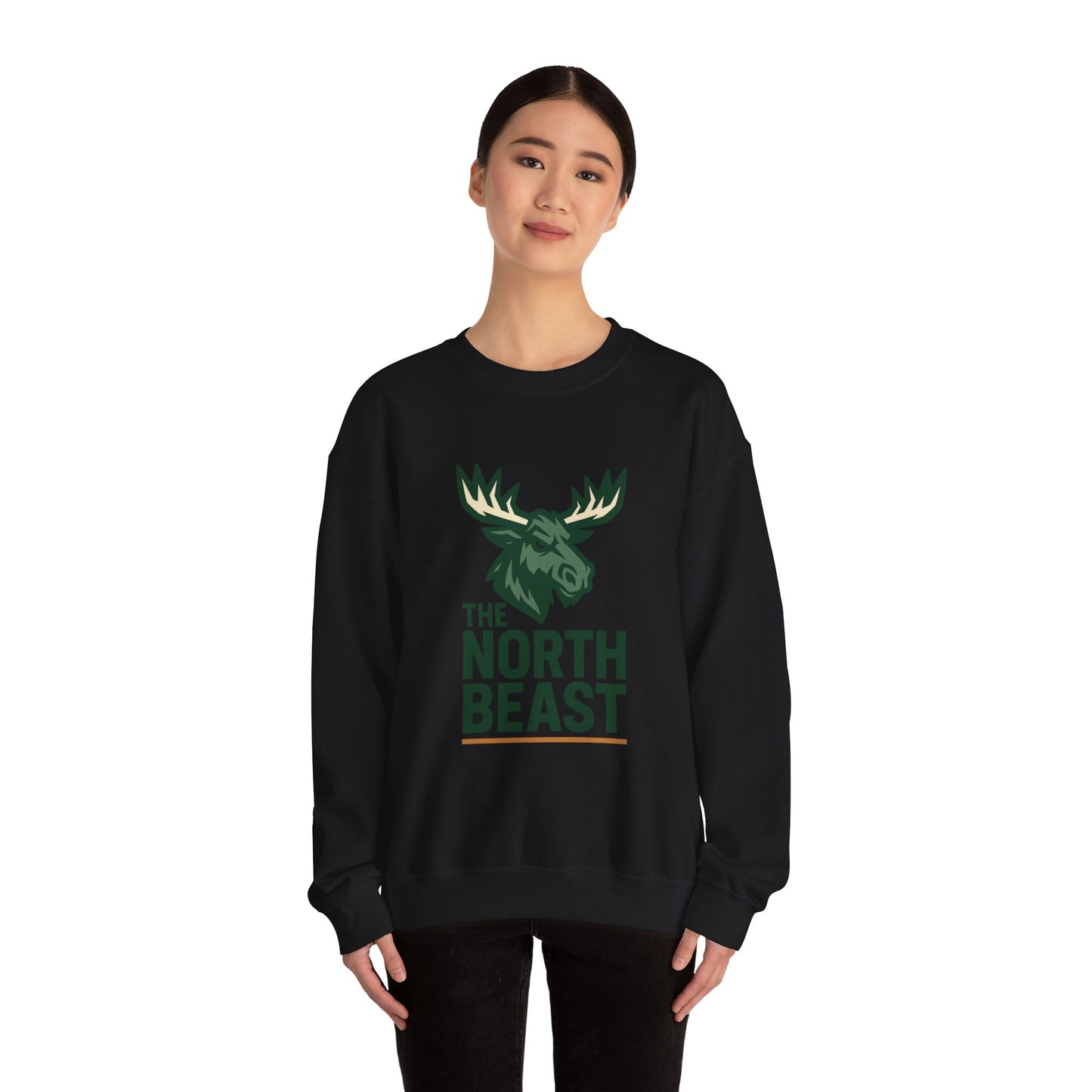 Crewneck Sweatshirt — "The North Beast" Moose Logo Pullover