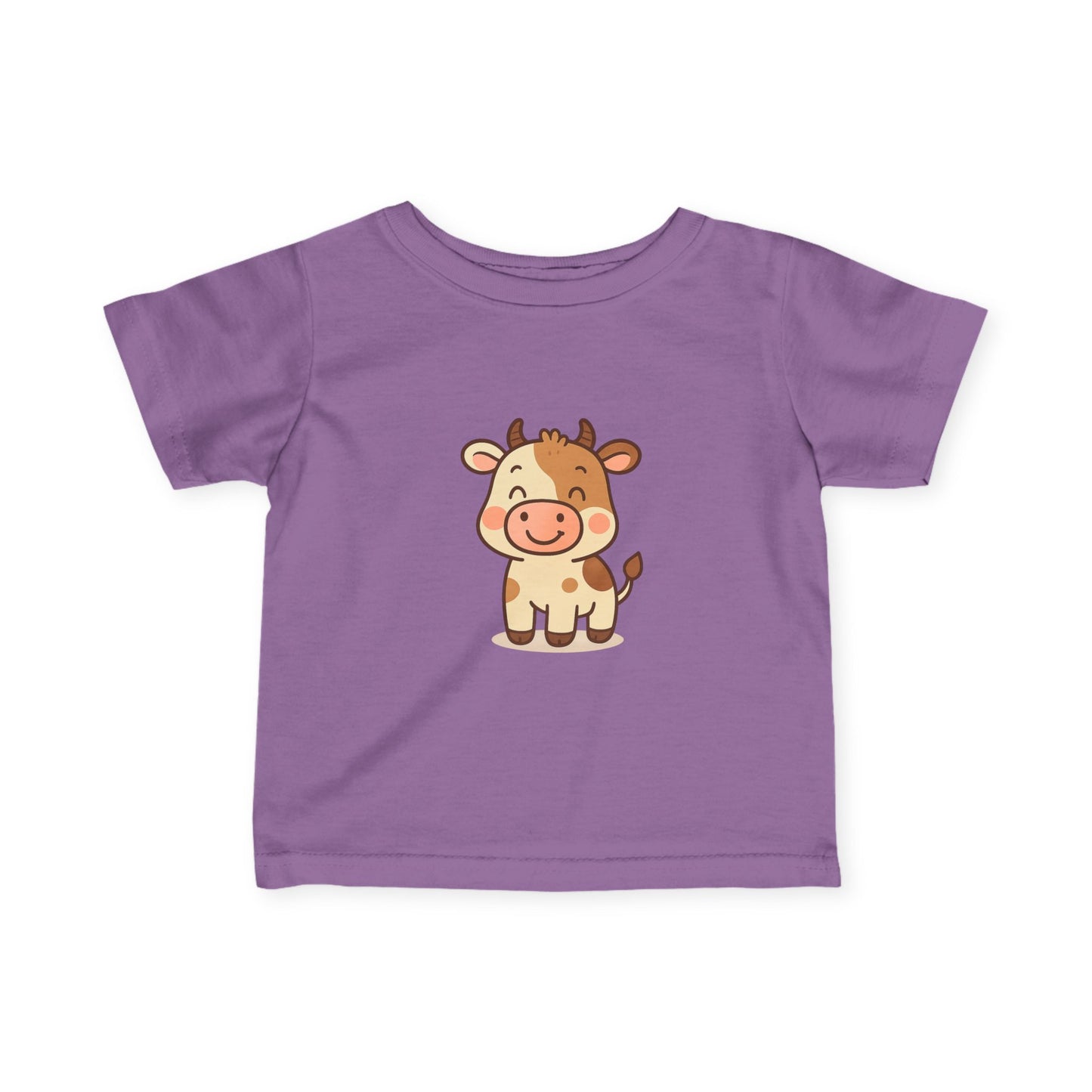 Cute Cartoon Cow Infant Tee - Baby Cow Graphic Shirt