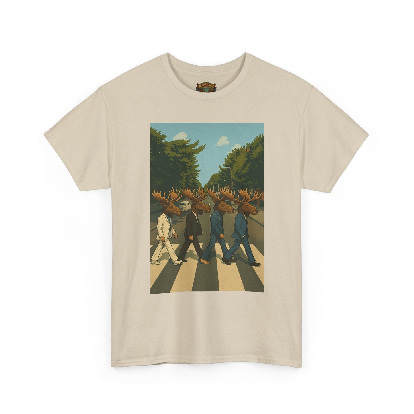 Moose Abbey Road Tee — Retro Parody Band Graphic T-Shirt