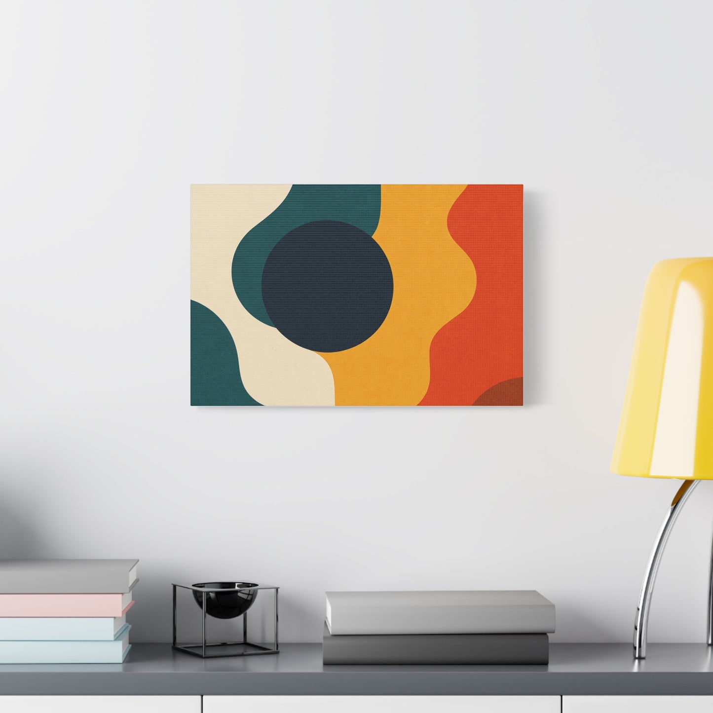 Abstract Retro Wave Matte Canvas Print — Mid Century Colorful Wall Art (Stretched 1.25")