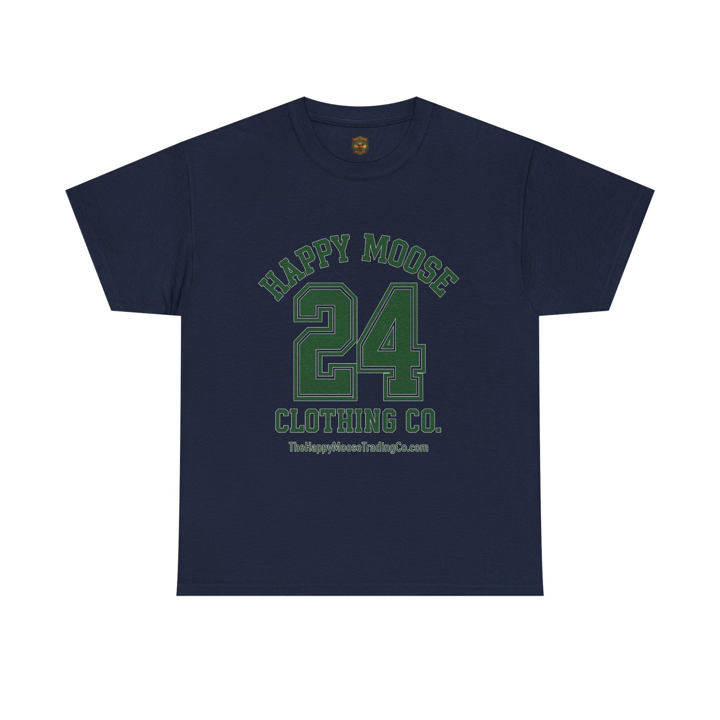 Happy Moose 24 Graphic Tee — Vintage Sports College Style T-Shirt
