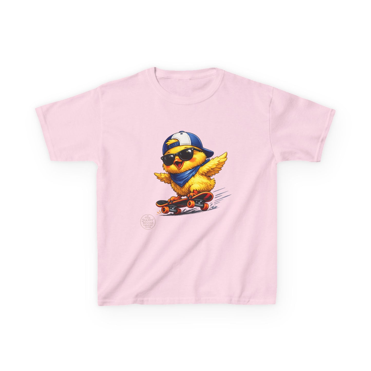 Skateboard Chick Kids T‑Shirt — Cool Sunglasses Duck Skateboard Graphic Tee