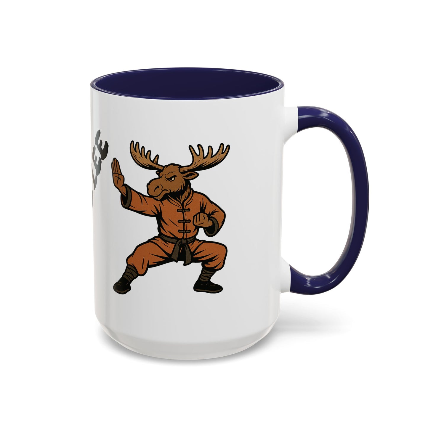 Moose Lee Martial Arts Accent Coffee Mug — Funny Moose Kung Fu 11/15oz