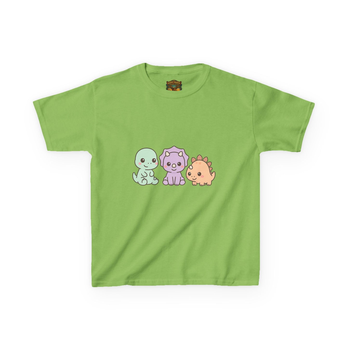 Kids Dino Trio T‑Shirt — Cute Pastel Dinosaur Graphic Tee for Toddlers & Children