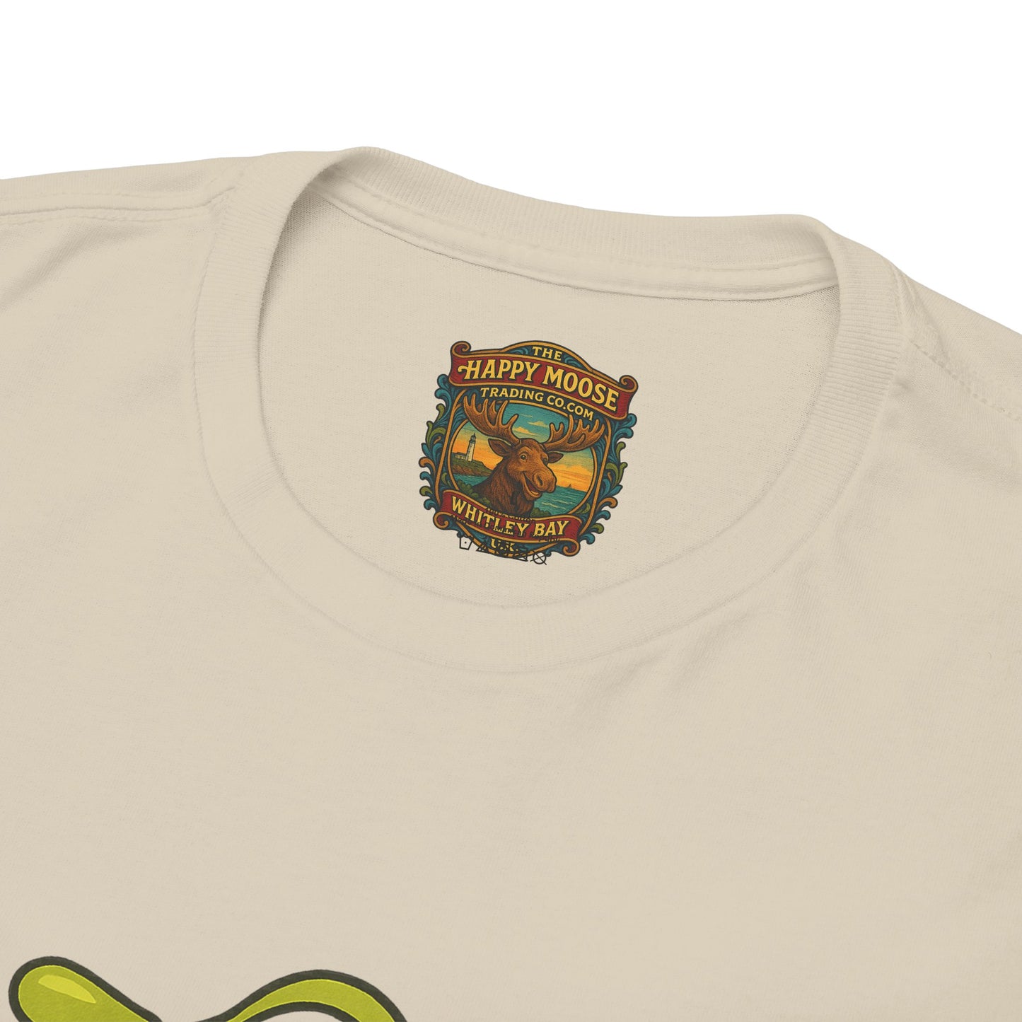 Green Alien Cartoon Tee | Funny Space Monster Illustration B