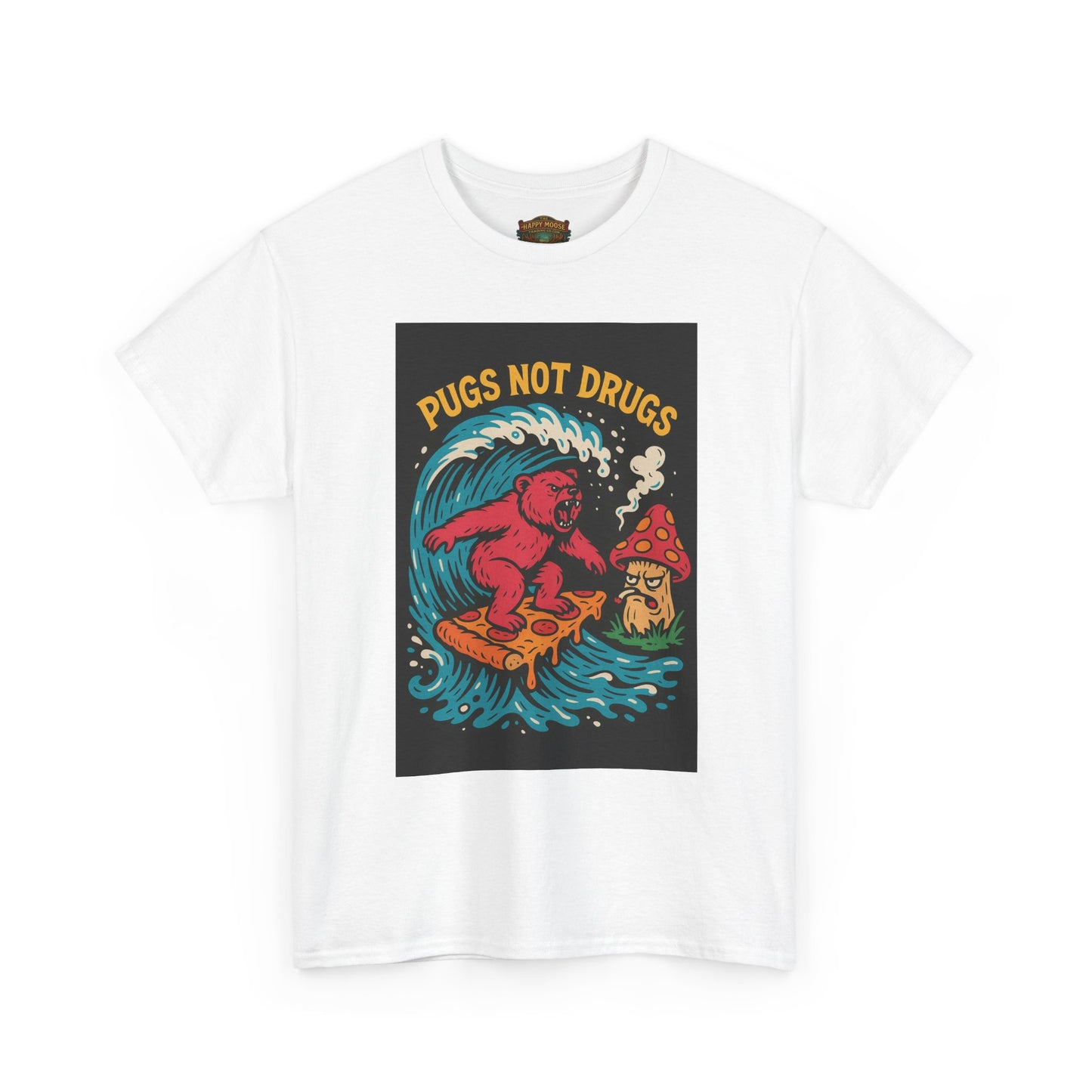 Pugs Not Drugs T-Shirt | Funny Pug Anti-Drug Design