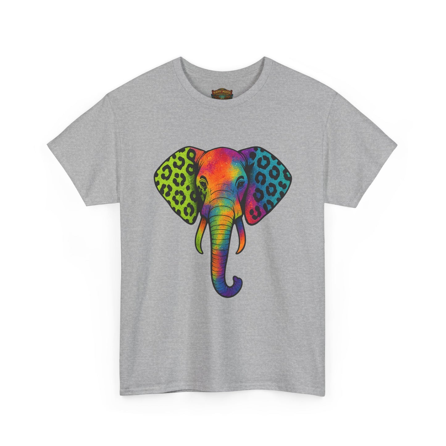 Colorful Leopard Print Elephant T-Shirt