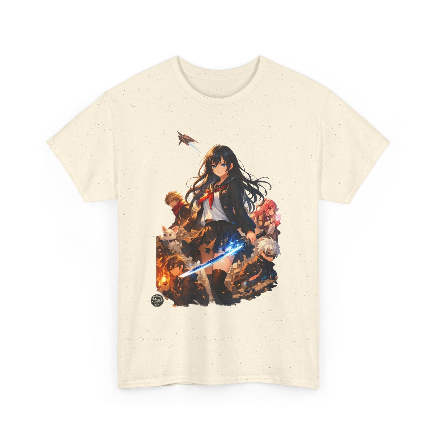Anime Fantasy Heroine T-Shirt — Sword & Crew Art Tee #E008