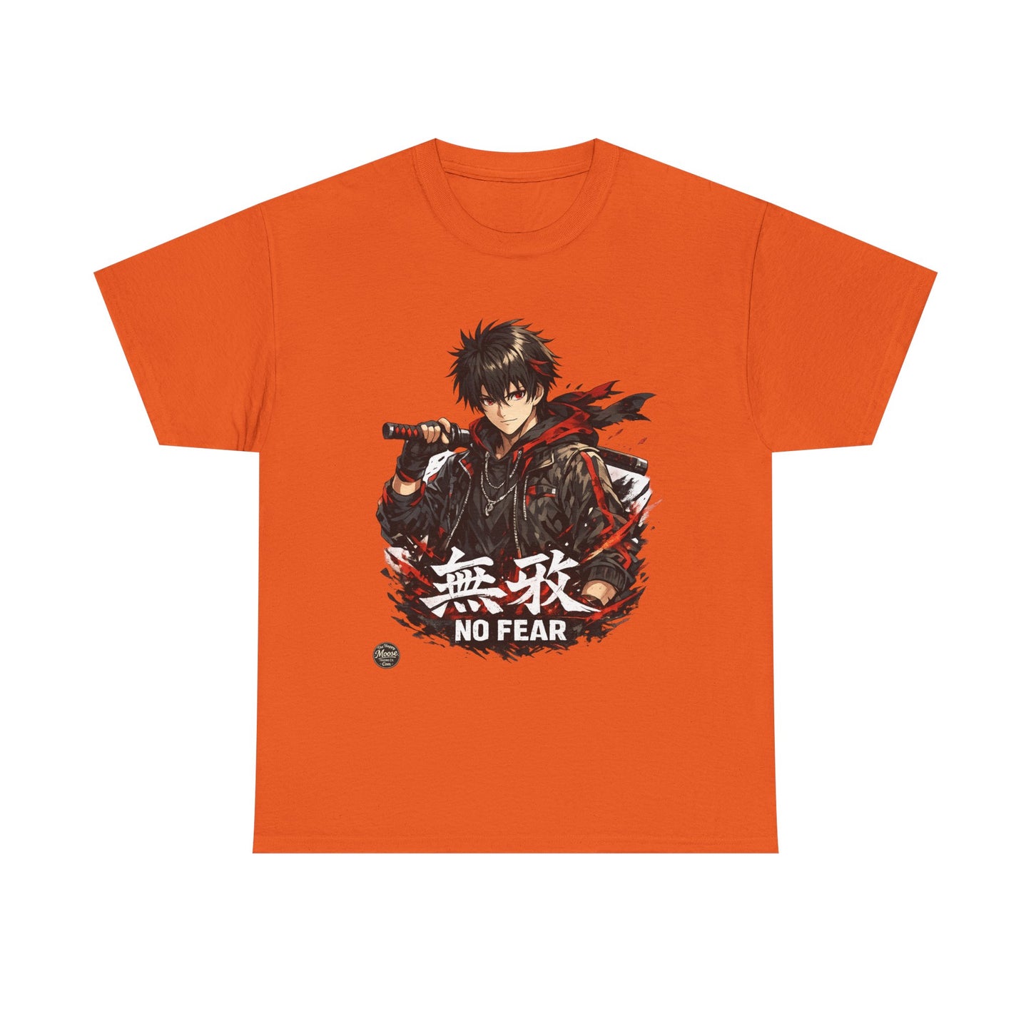 Anime Samurai 'No Fear' T-Shirt — Kanji Graphic Tee #E007