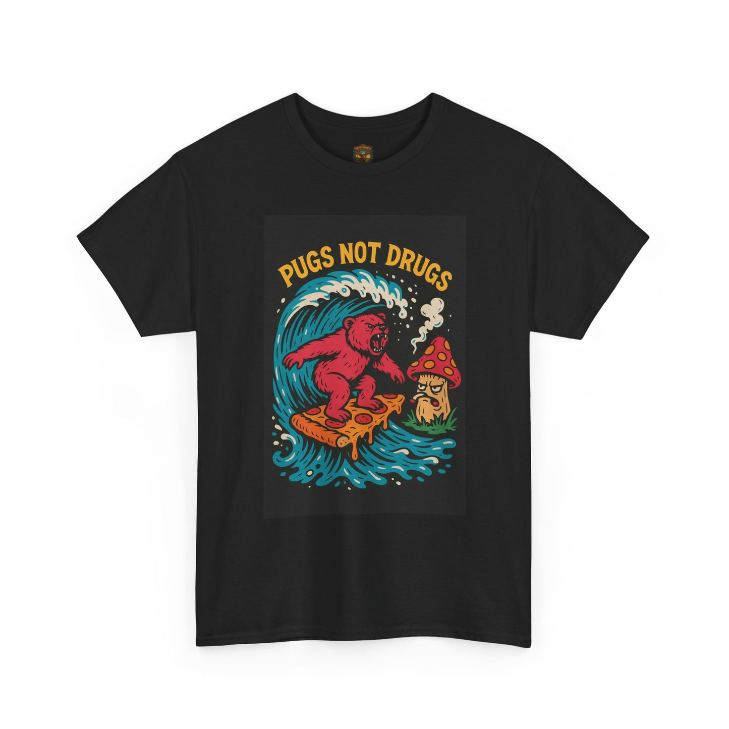 Pugs Not Drugs T-Shirt | Funny Pug Anti-Drug Design