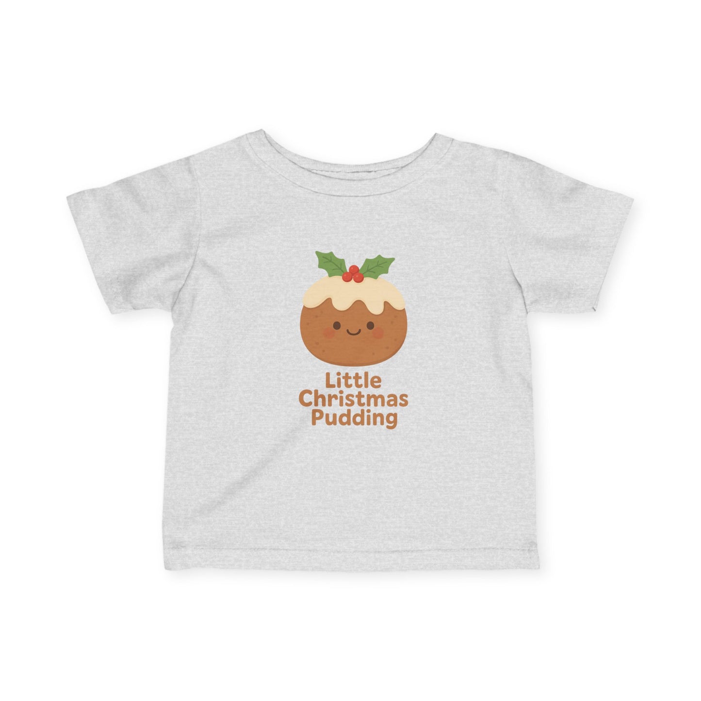 Infant Tee - "Little Christmas Pudding" Cute Holiday Baby Shirt