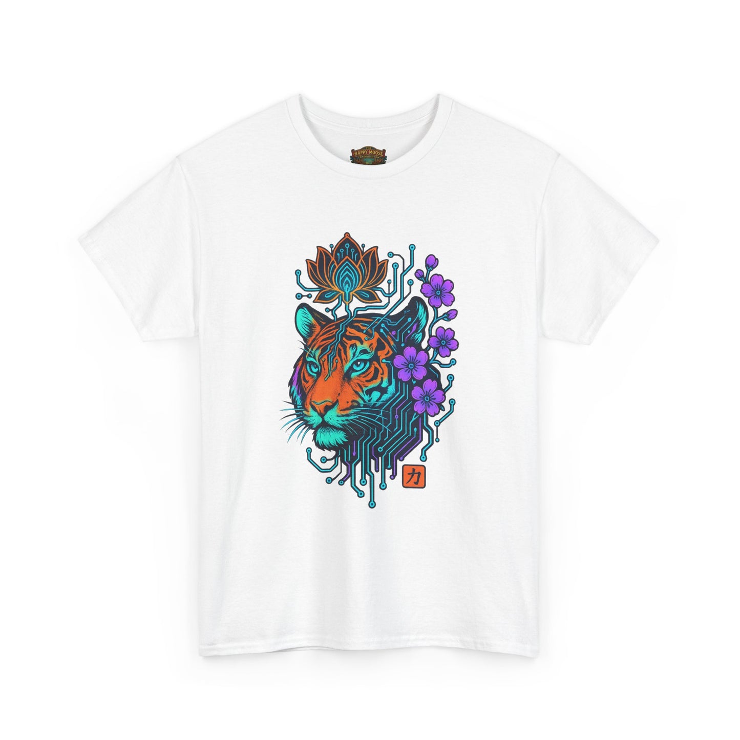 Tiger Graphic T-Shirt — Majestic Striped Cat Design