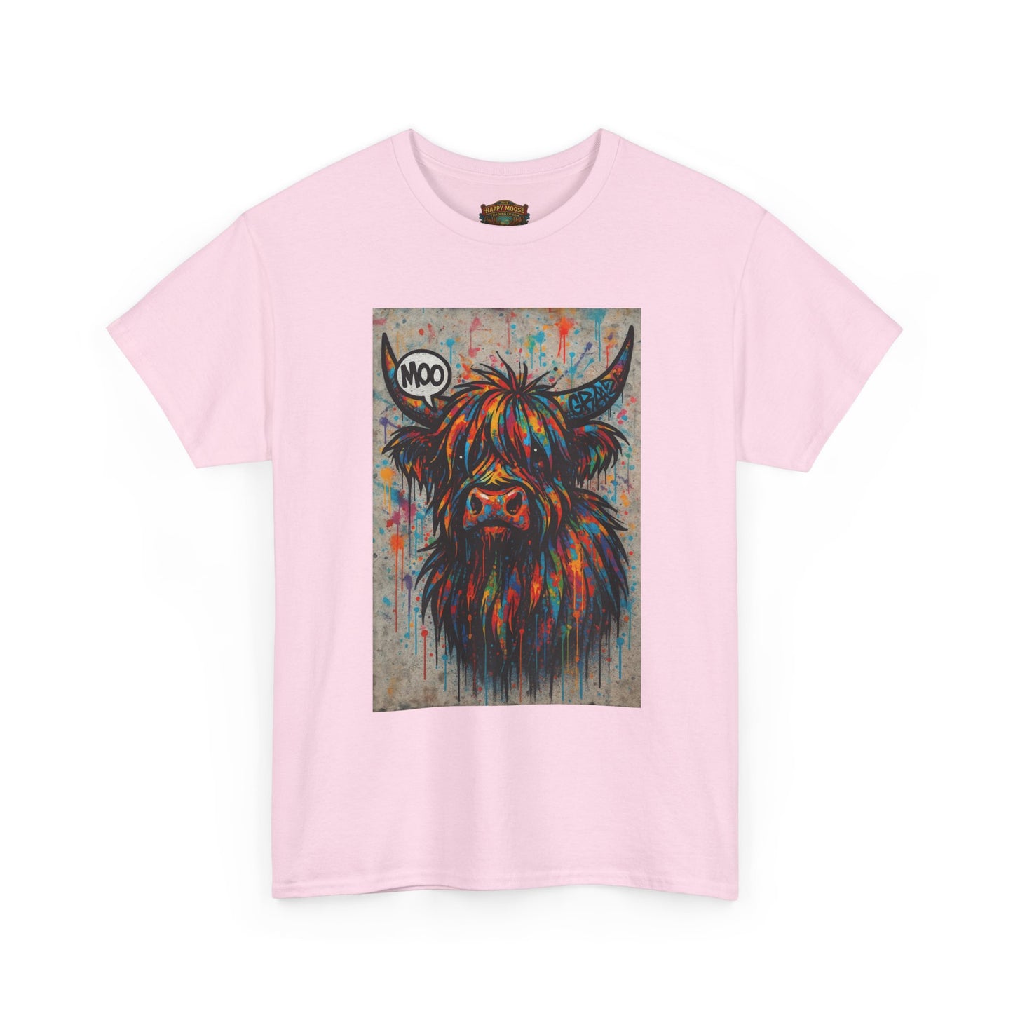 Psychedelic Highland Cow T-Shirt | Retro Rainbow Cow Art 7