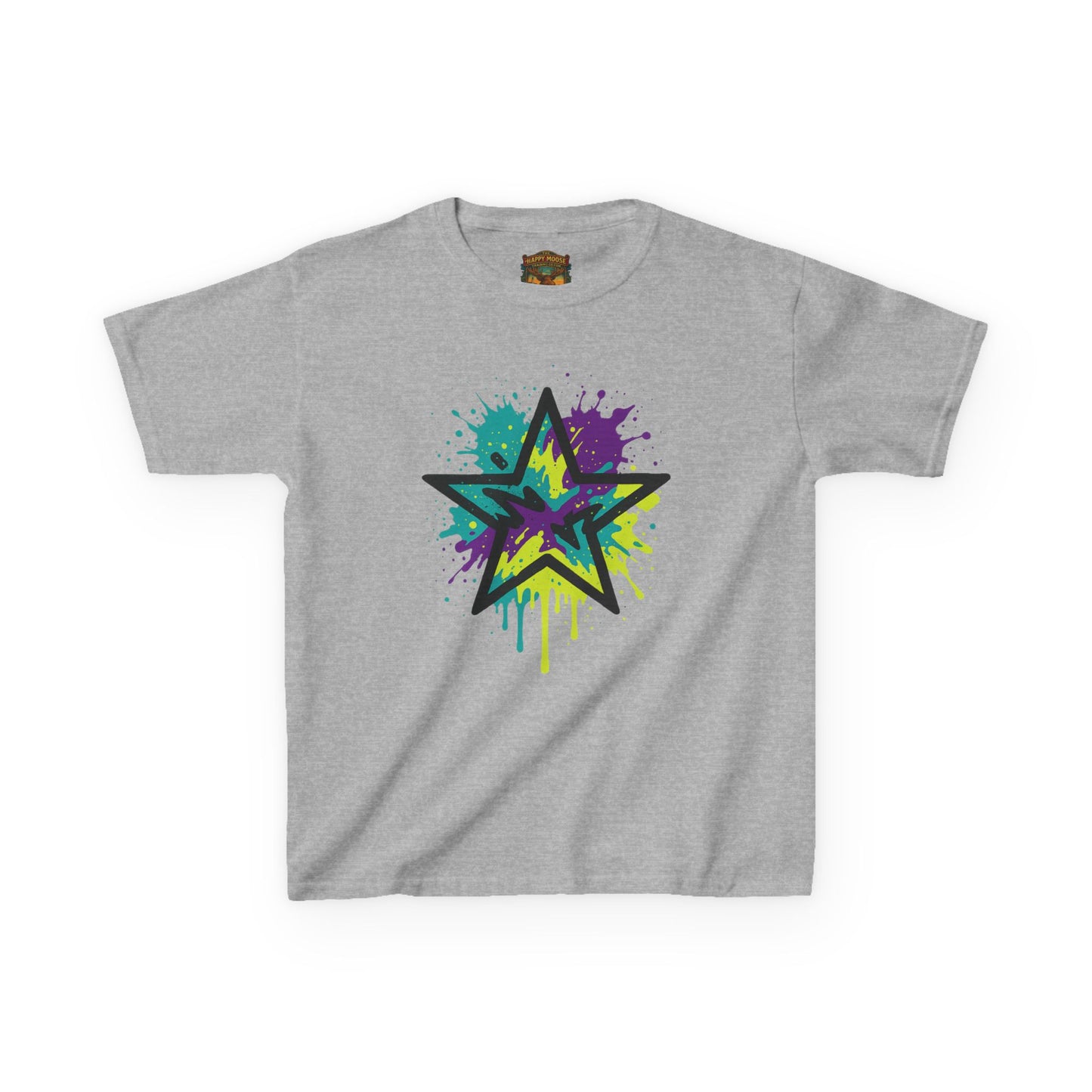 Kids Star Graffiti T-Shirt — Colorful Drip Street Art Tee