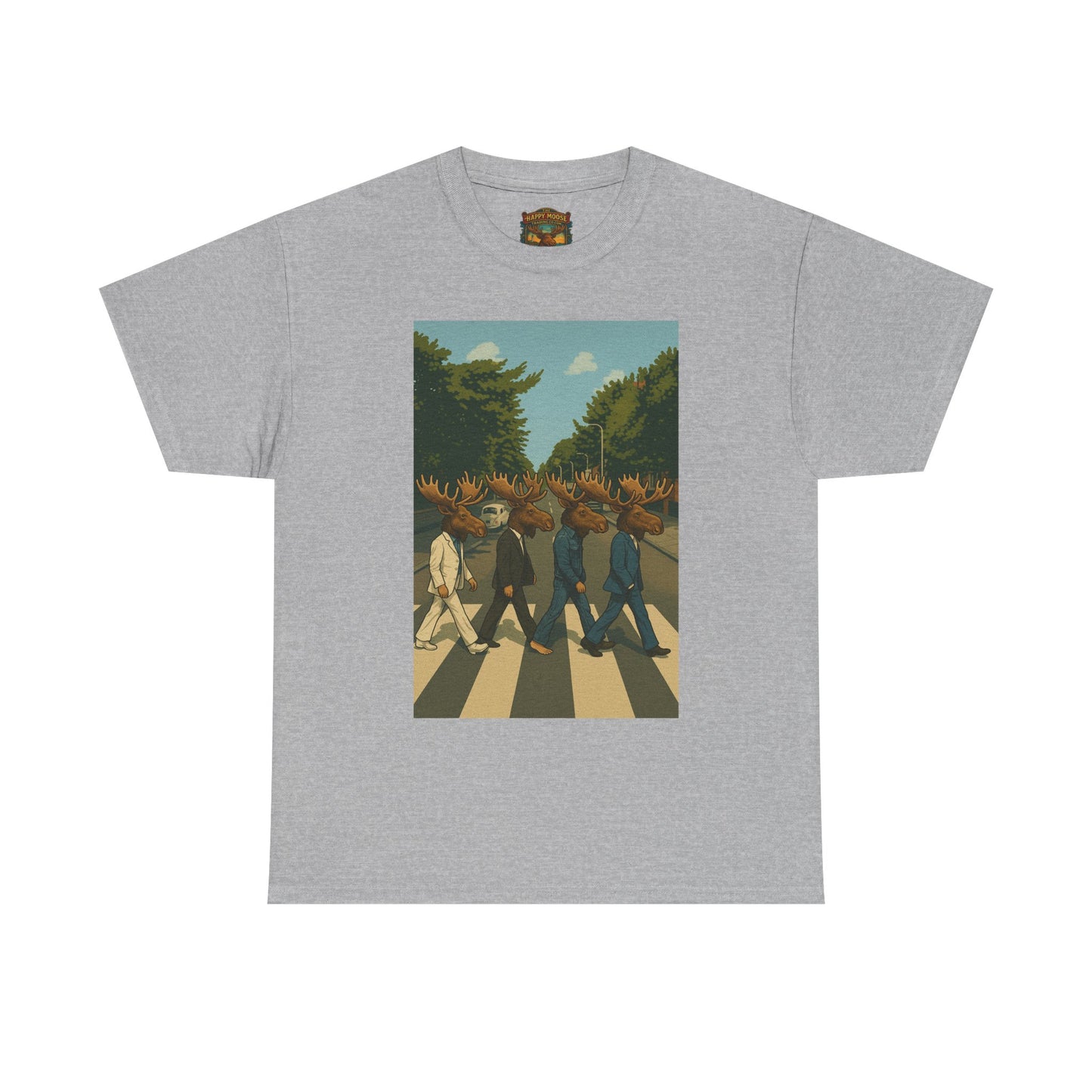 Moose Abbey Road Tee — Retro Parody Band Graphic T-Shirt
