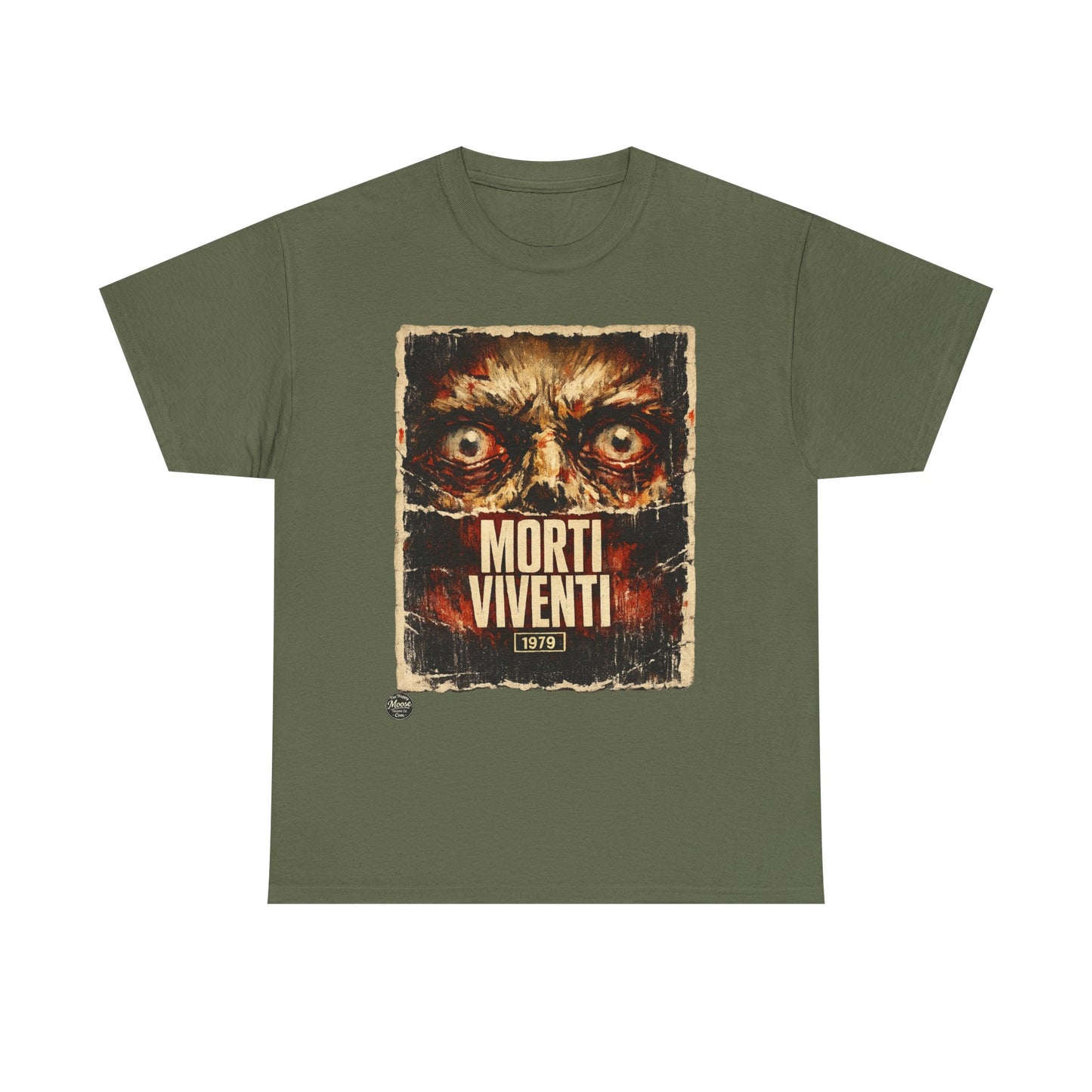 Zombie Horror Poster Tee — "Morti Viventi" Graphic T‑Shirt  EZ001