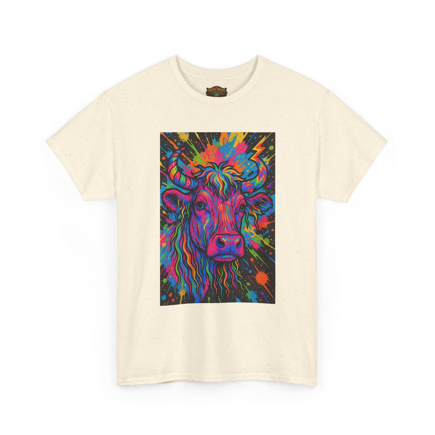 Psychedelic Highland Cow T-Shirt | Retro Rainbow Cow Art 4