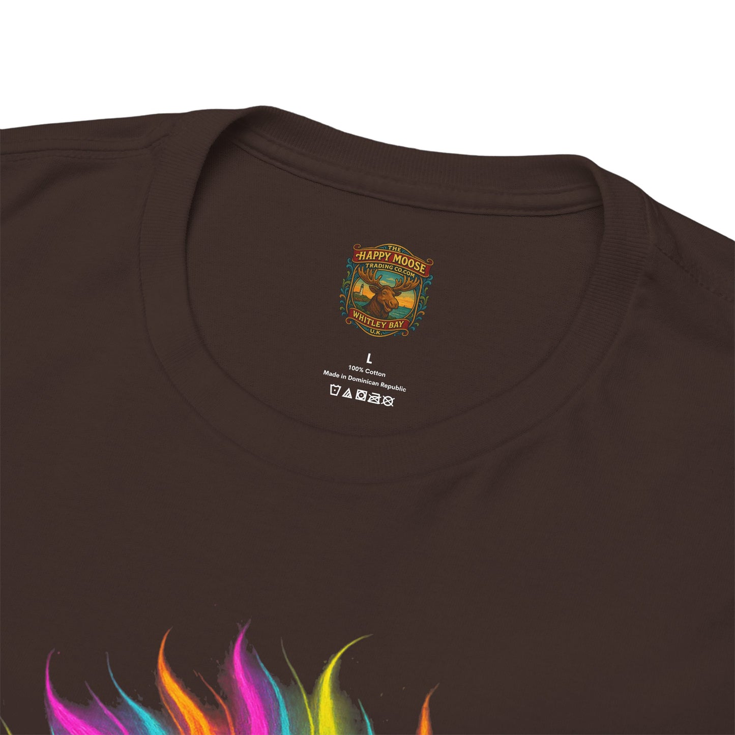 Colorful Highland Cow T-Shirt — Vibrant Rainbow Yak Graphic Tee