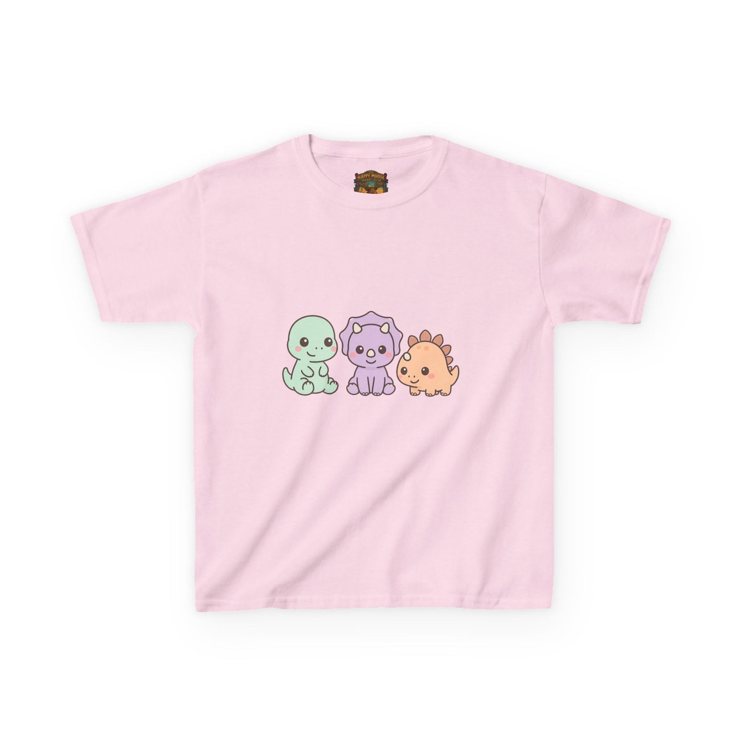 Kids Dino Trio T‑Shirt — Cute Pastel Dinosaur Graphic Tee for Toddlers & Children
