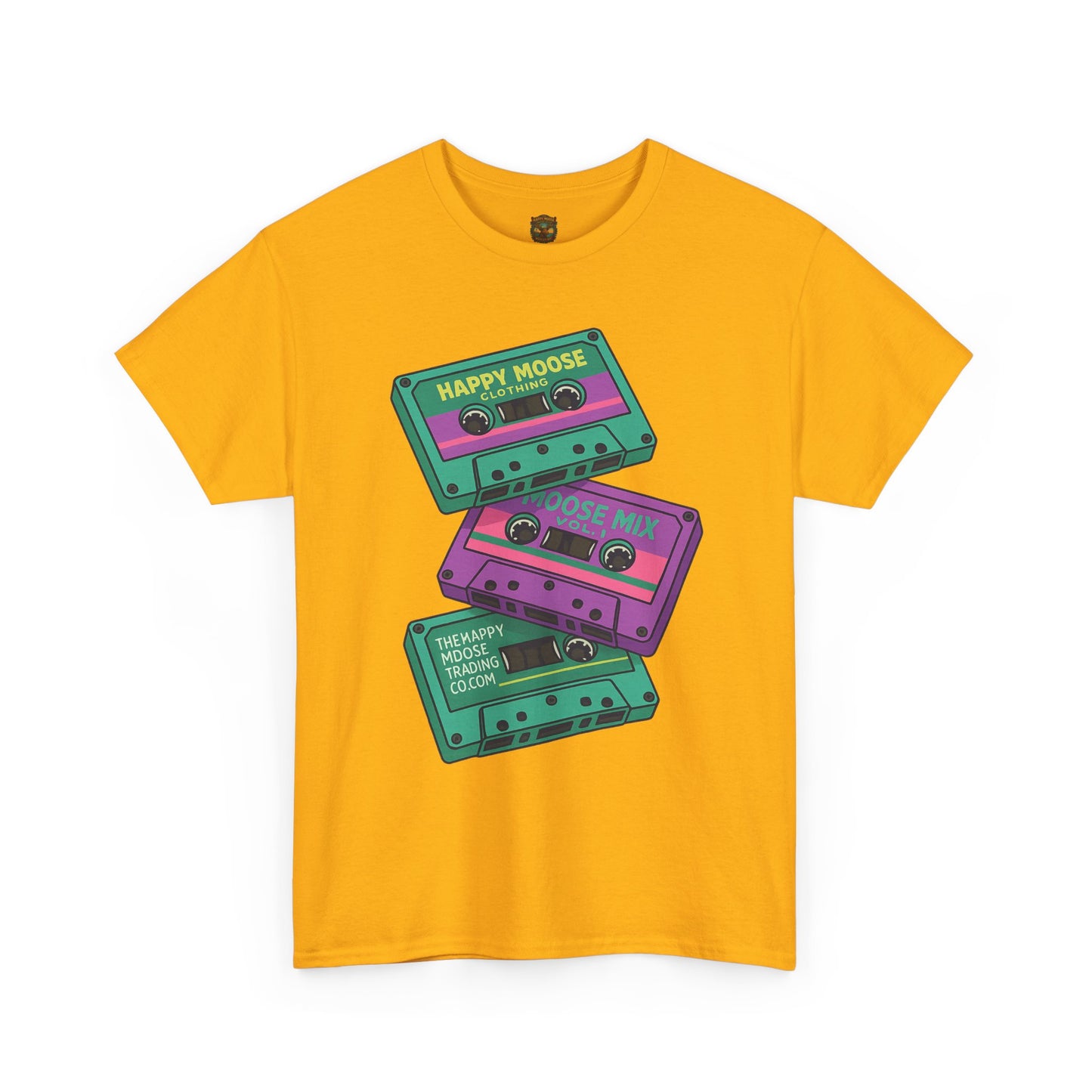 Cassette Stack Tee — Retro 80s Mixtape Graphic T-Shirt