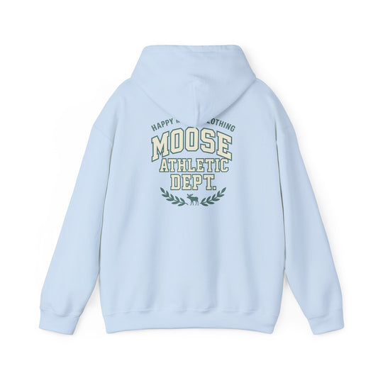 Moose Athletic Dept Hoodie — 'Moose Athletic Dept' Vintage College-Style Sweatshirt