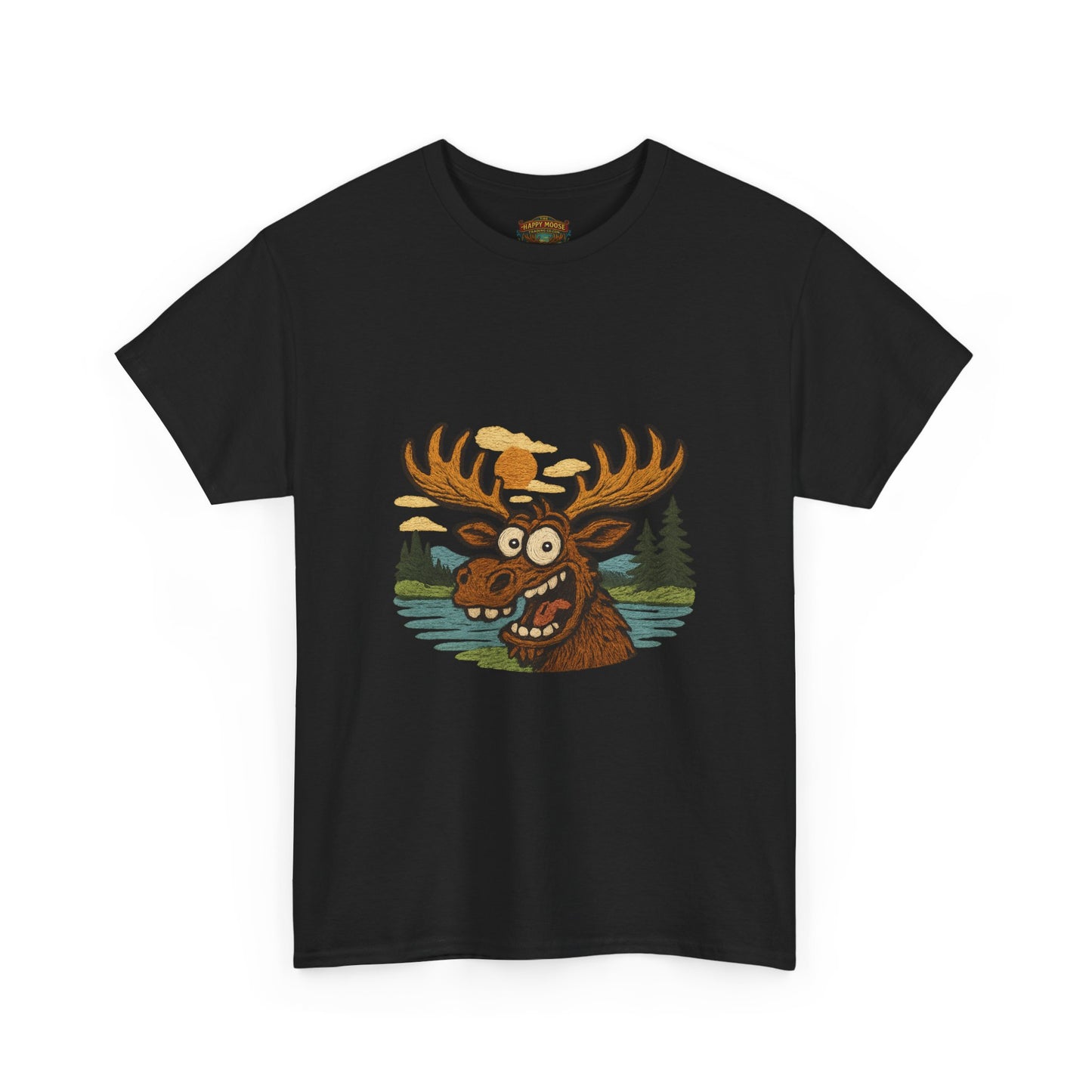 Moose Lake Graphic Tee — Funny Woodland Moose T-Shirt