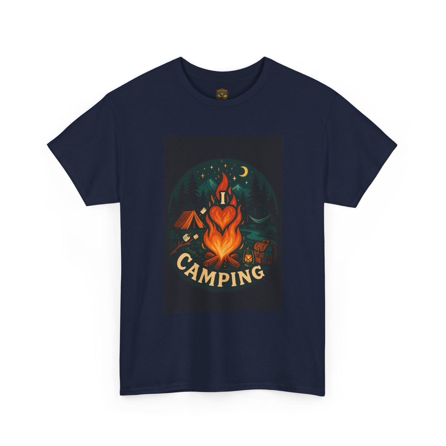 Camping Heart Campfire T-Shirt | Outdoor Adventure Graphic Tee
