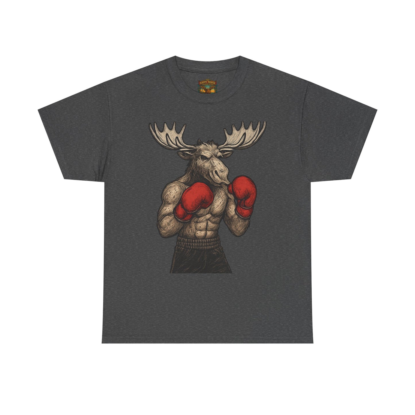 Boxing Moose T‑Shirt — Funny Wildlife Gym Tee for Men & Women