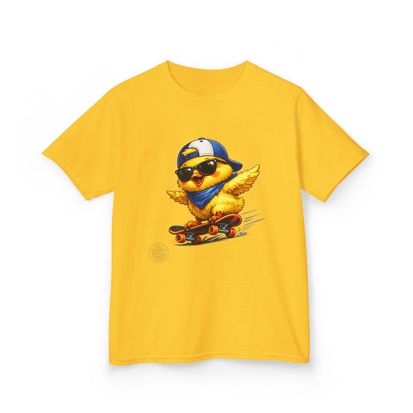 Skateboard Chick Kids T‑Shirt — Cool Sunglasses Duck Skateboard Graphic Tee