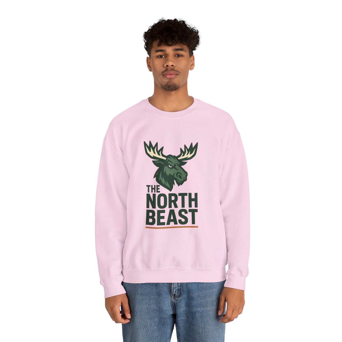 Crewneck Sweatshirt — "The North Beast" Moose Logo Pullover