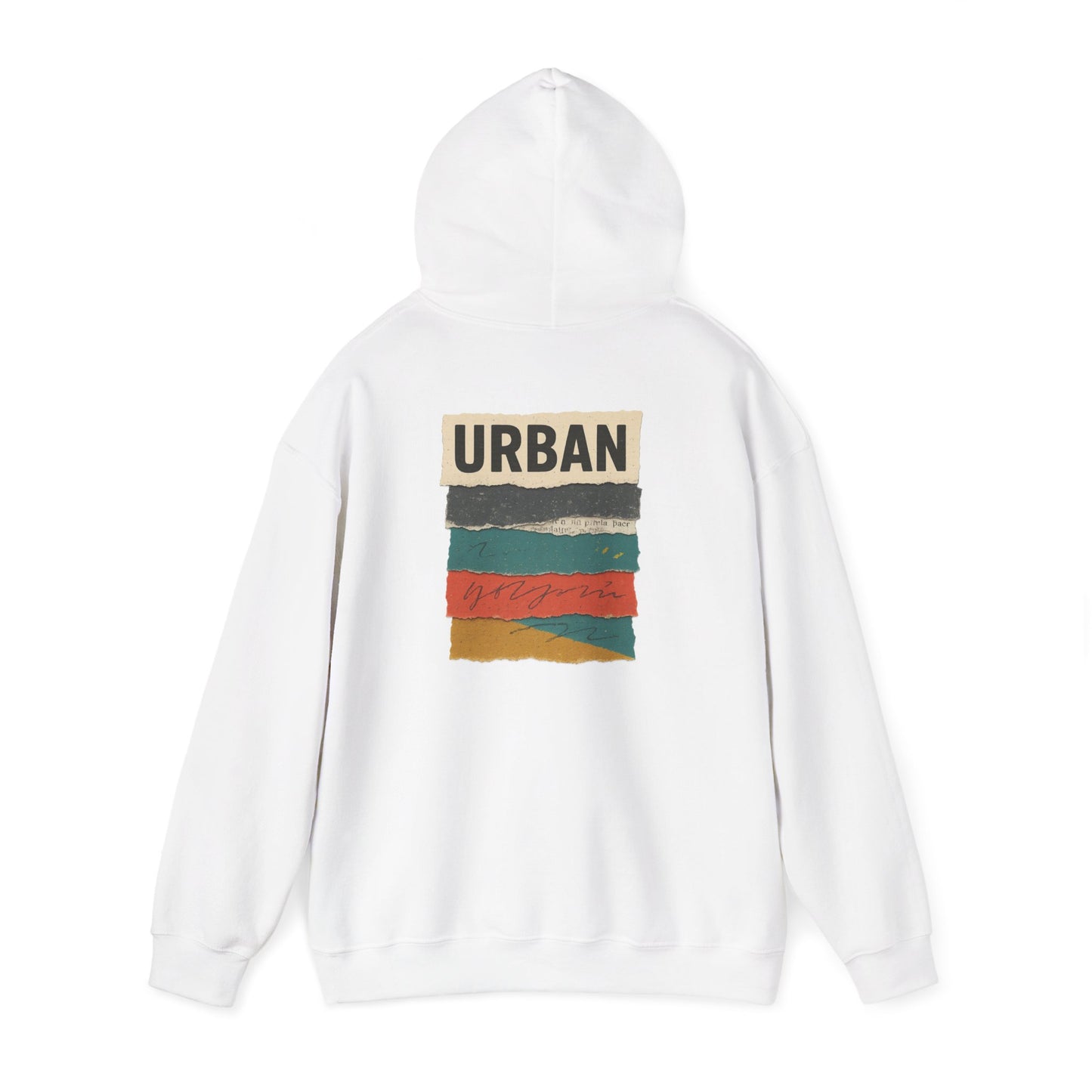 Hoodie — Retro 'Urban' Striped Vintage Paint-Texture Pullover