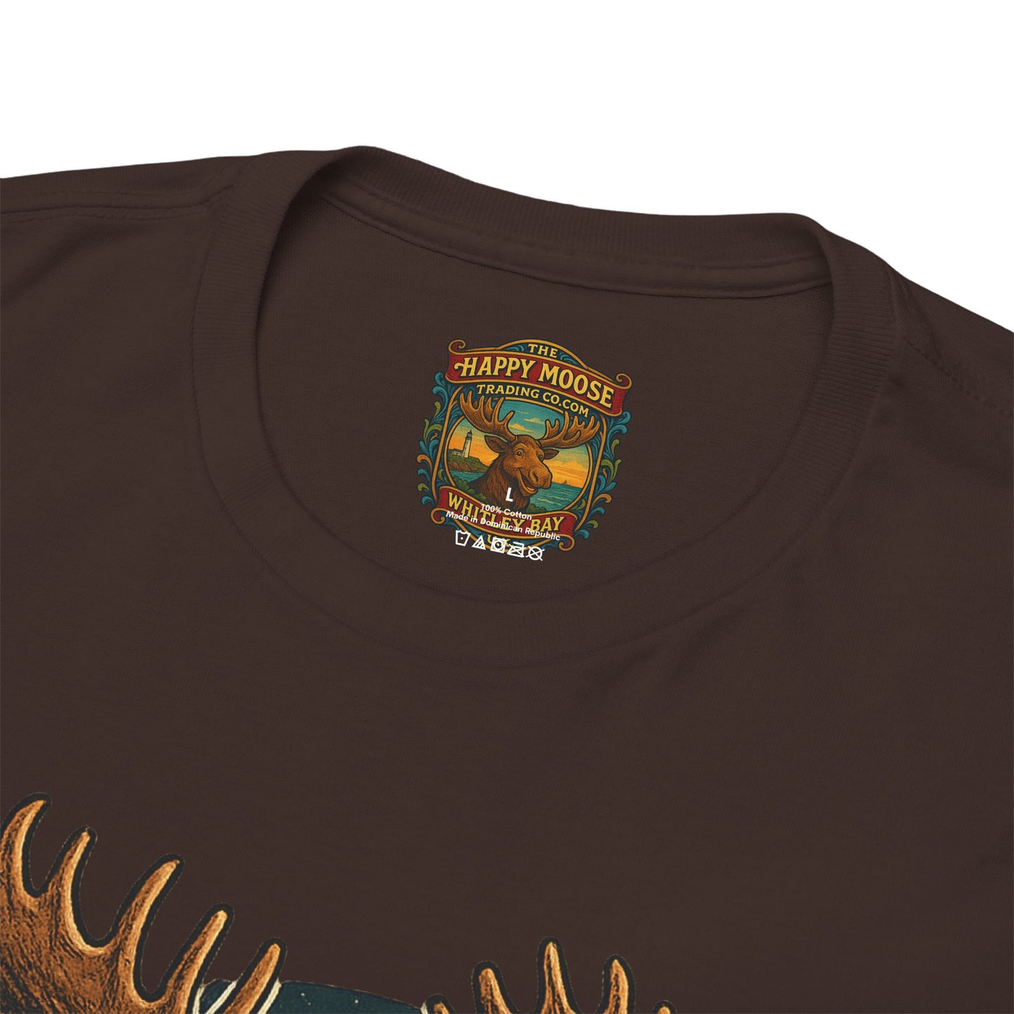 Running Moose Graphic Tee - Retro Sunset Jogging Animal Fitness Shirt