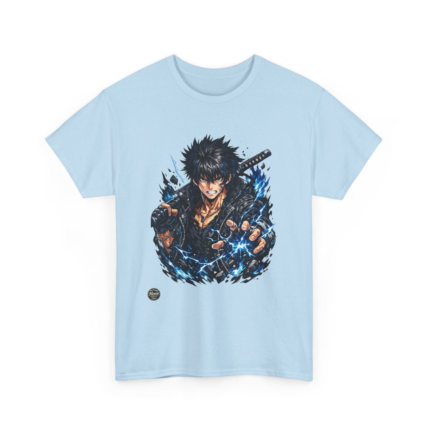 Samurai Warrior Anime Tee — Fierce Swordfighter Graphic T-Shirt #E005