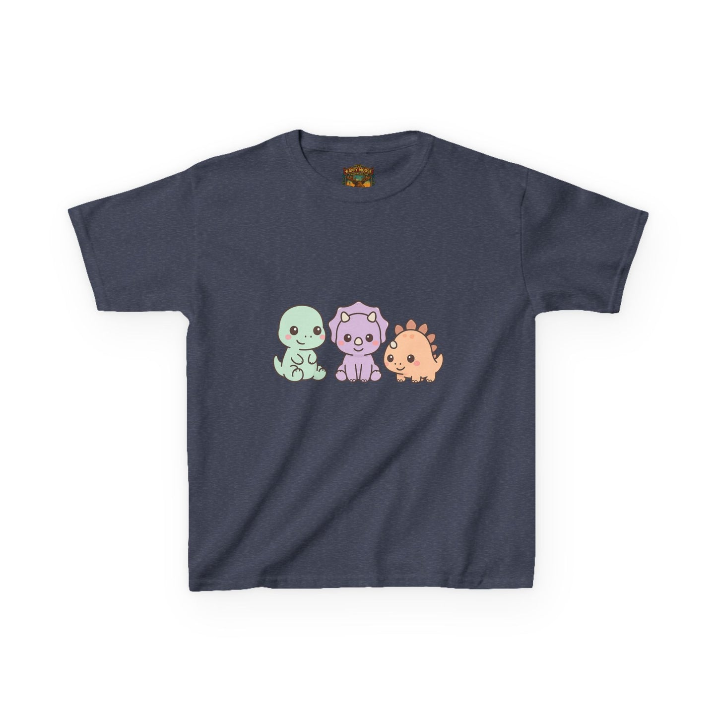 Kids Dino Trio T‑Shirt — Cute Pastel Dinosaur Graphic Tee for Toddlers & Children