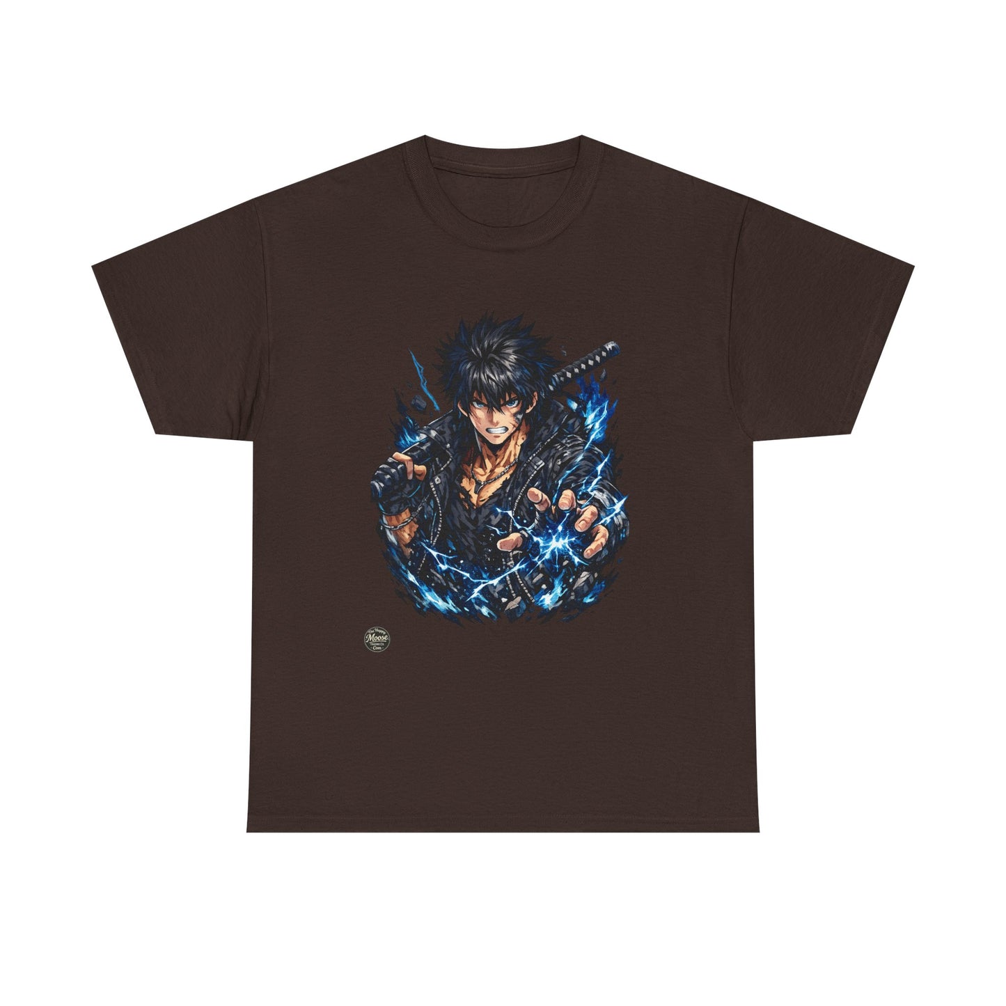 Samurai Warrior Anime Tee — Fierce Swordfighter Graphic T-Shirt #E005