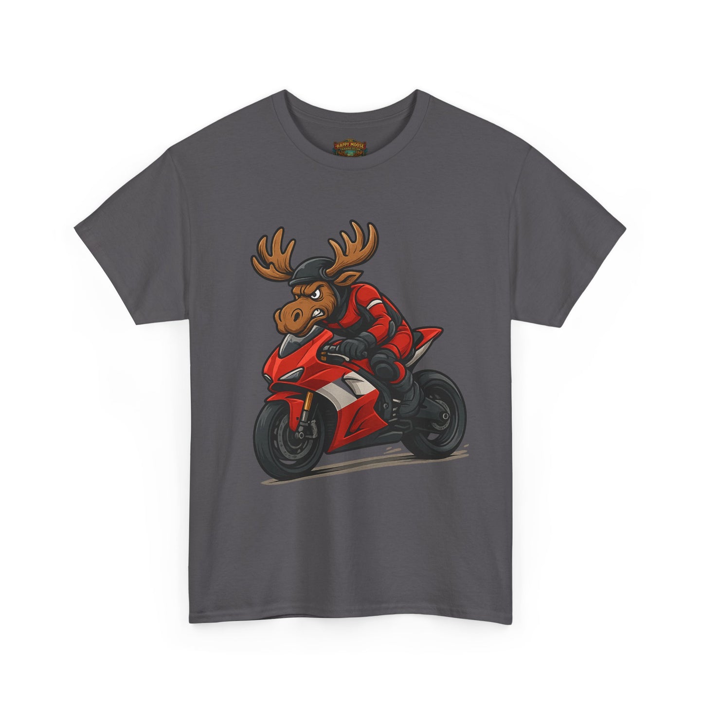 Motorcycle Moose T-Shirt — Funny Biker Graphic Tee