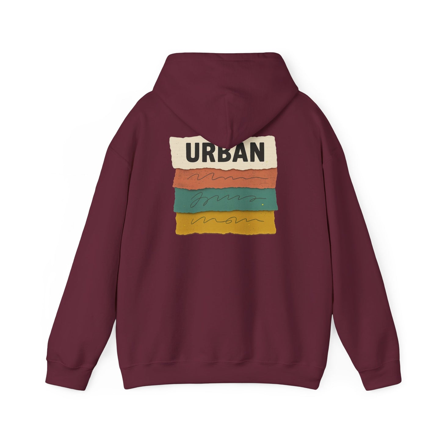 Urban Stripes Hoodie — Retro Color Block Graphic Pullover