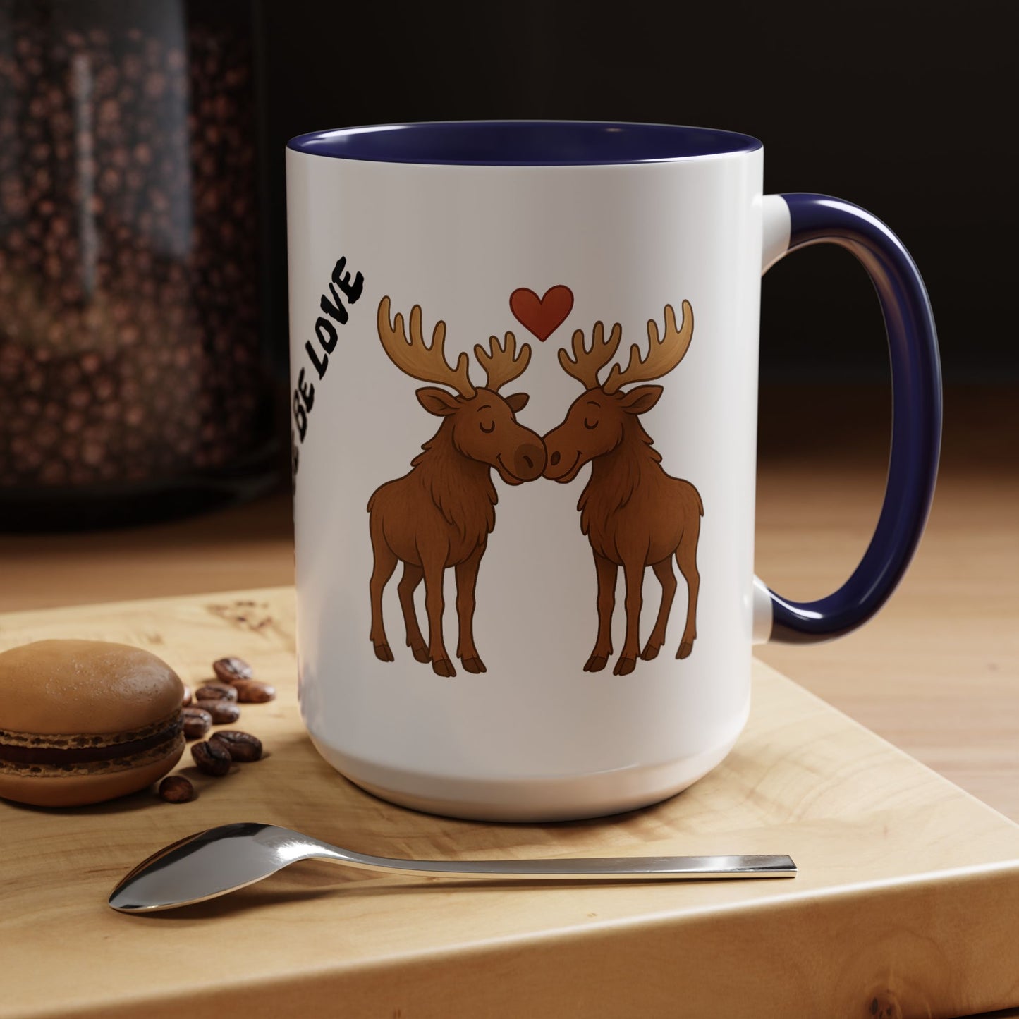 It Moose Be Love Coffee Mug — Cute Romantic Moose Couples Accent Mug (11/15oz)
