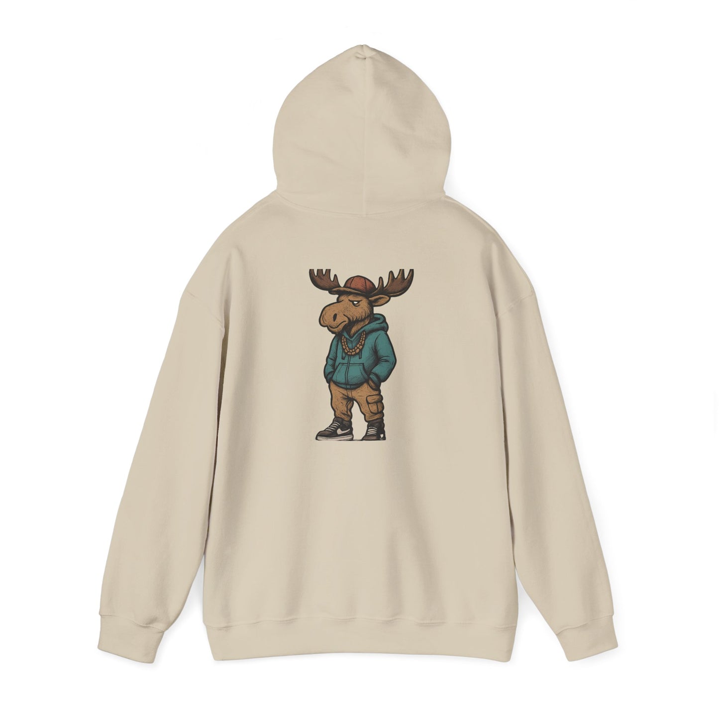 Moose Hoodie — Casual Streetwear Graphic Pullover