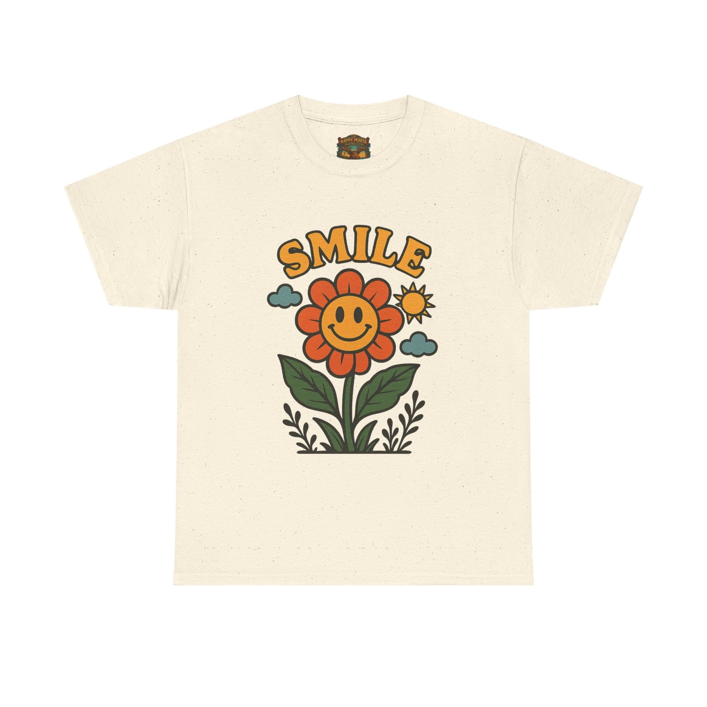 Smile With The Flowers T-Shirt | Floral Typography Tee