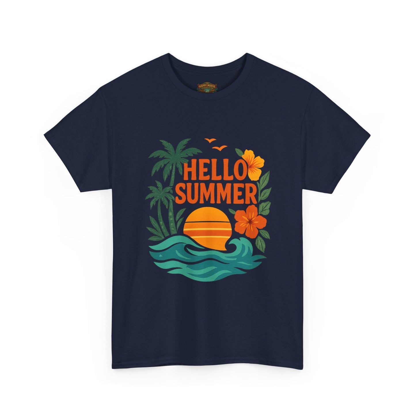 Hello Summer T-Shirt | Sunshine Text Graphic, Summer Vibes Tee