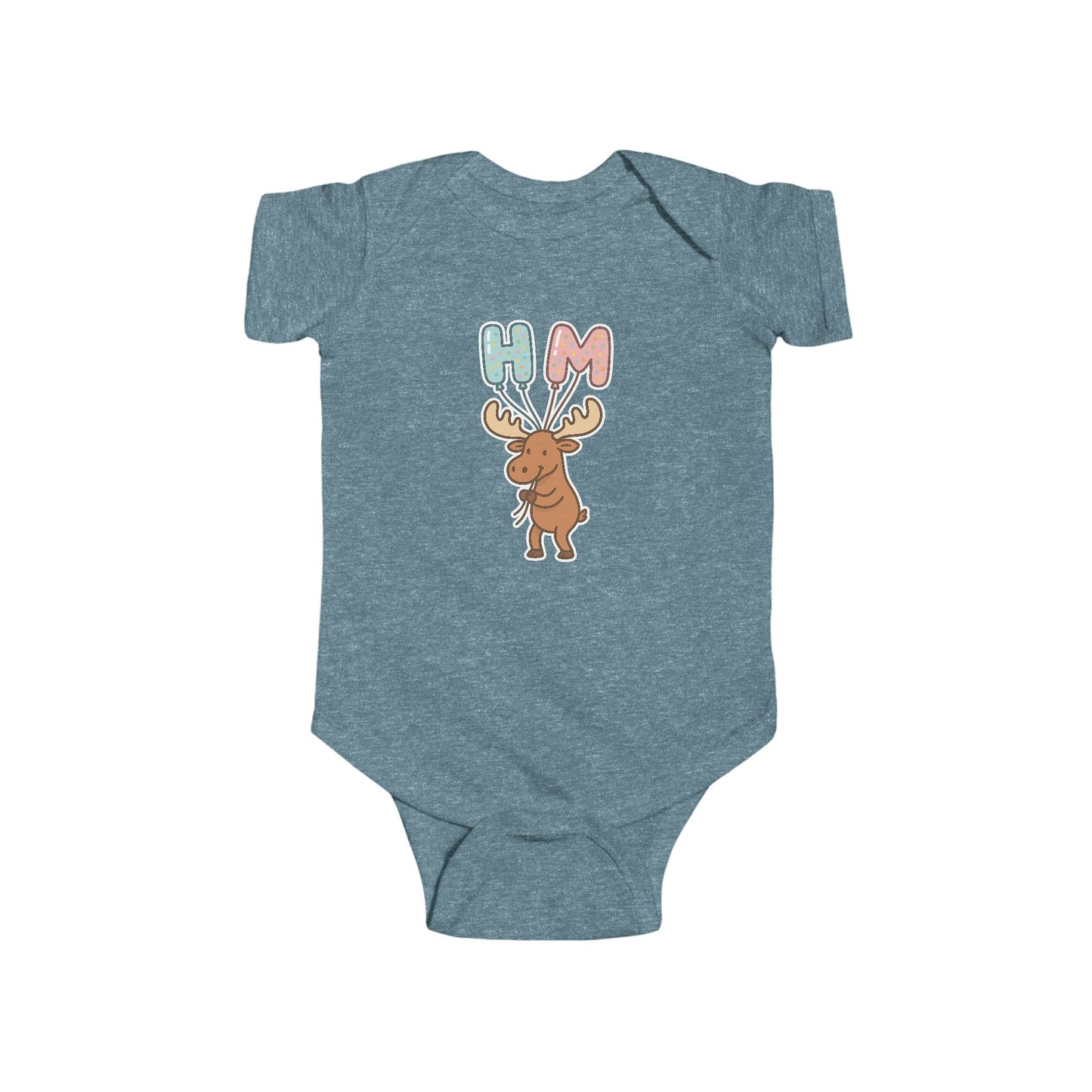 Baby Vest Infant Bodysuit — Cute Moose "HM" Balloons