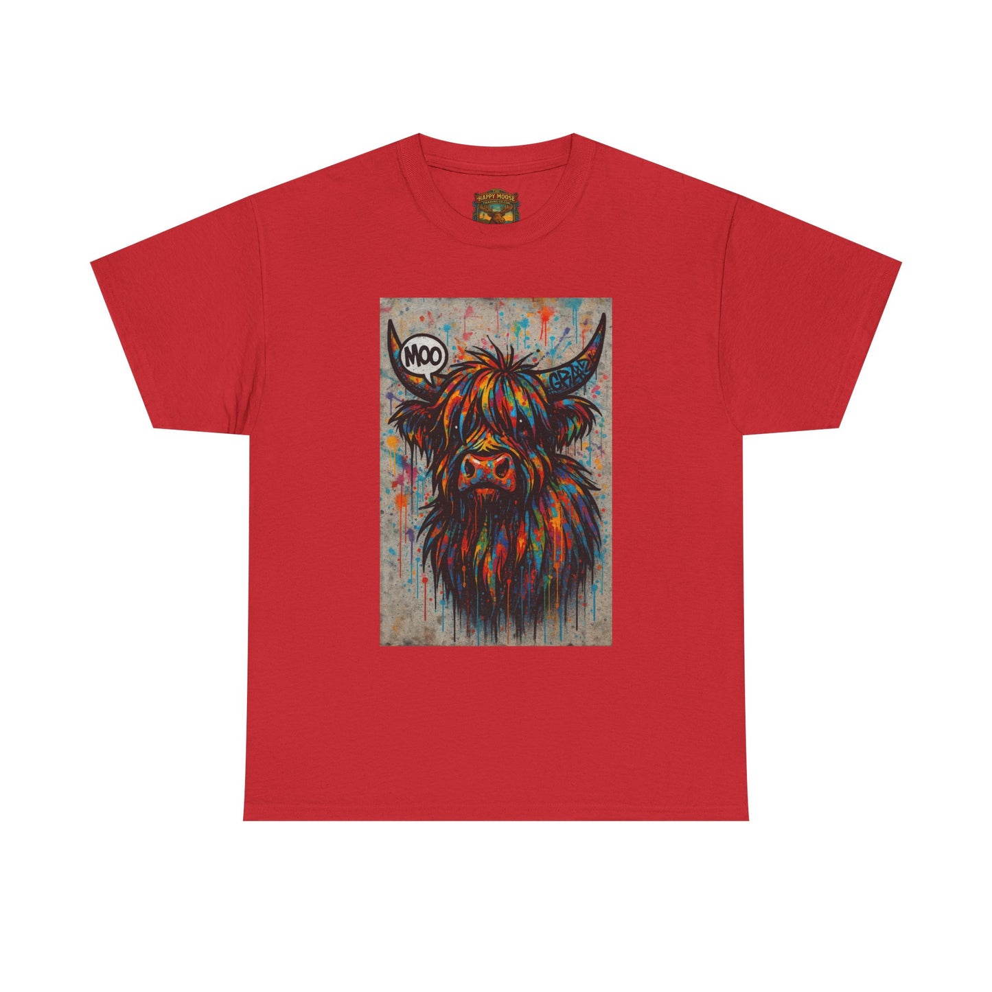 Psychedelic Highland Cow T-Shirt | Retro Rainbow Cow Art 7