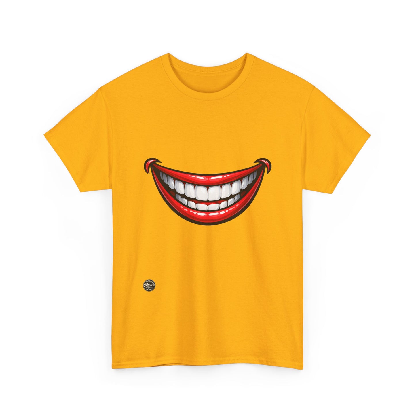 Smiling Joker Mouth Tee — Funny Red Grin Graphic T-Shirt