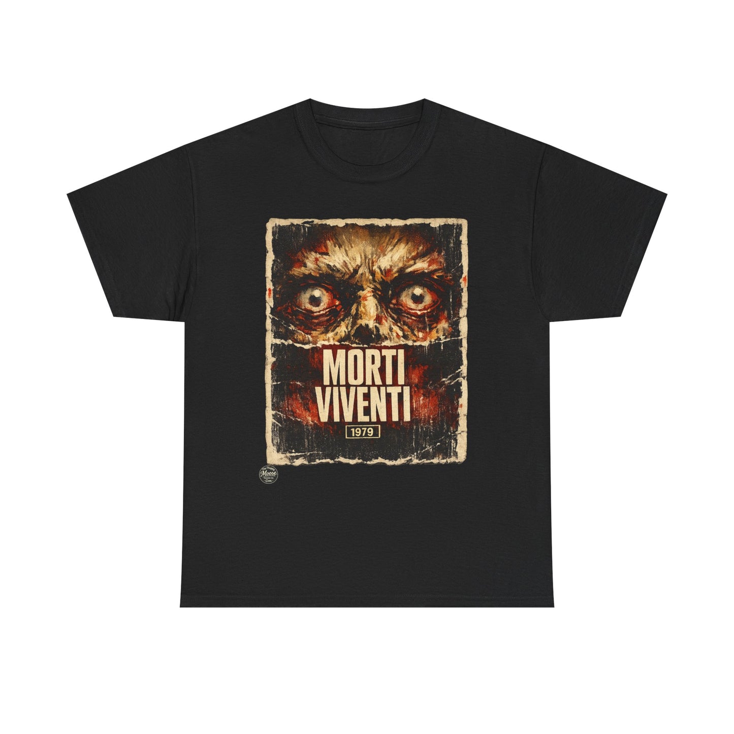 Zombie Horror Poster Tee — "Morti Viventi" Graphic T‑Shirt  EZ001