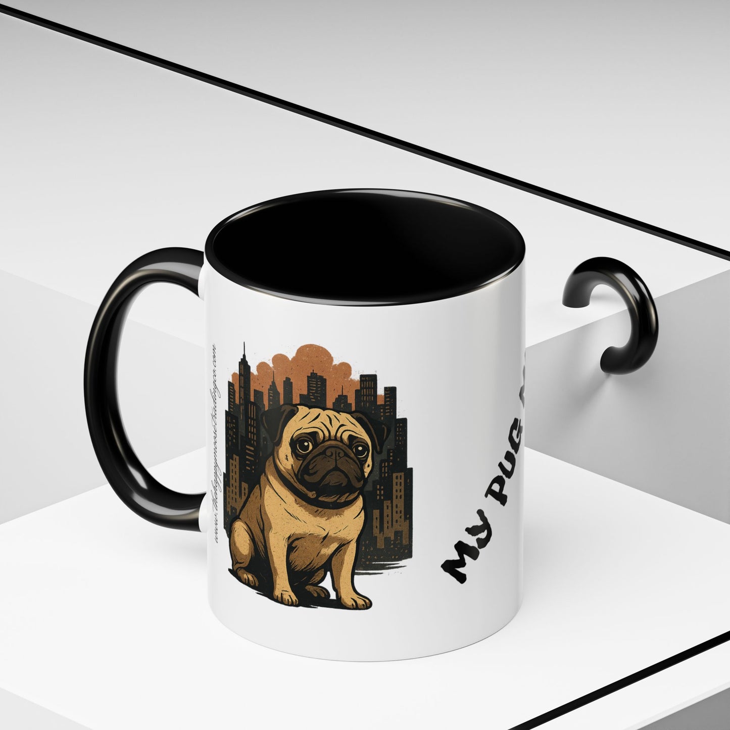 My Pug Mug Coffee Mug — Rustic Mountain Sunset Design