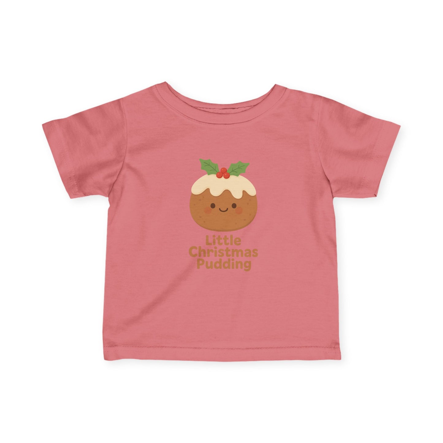Infant Tee - "Little Christmas Pudding" Cute Holiday Baby Shirt