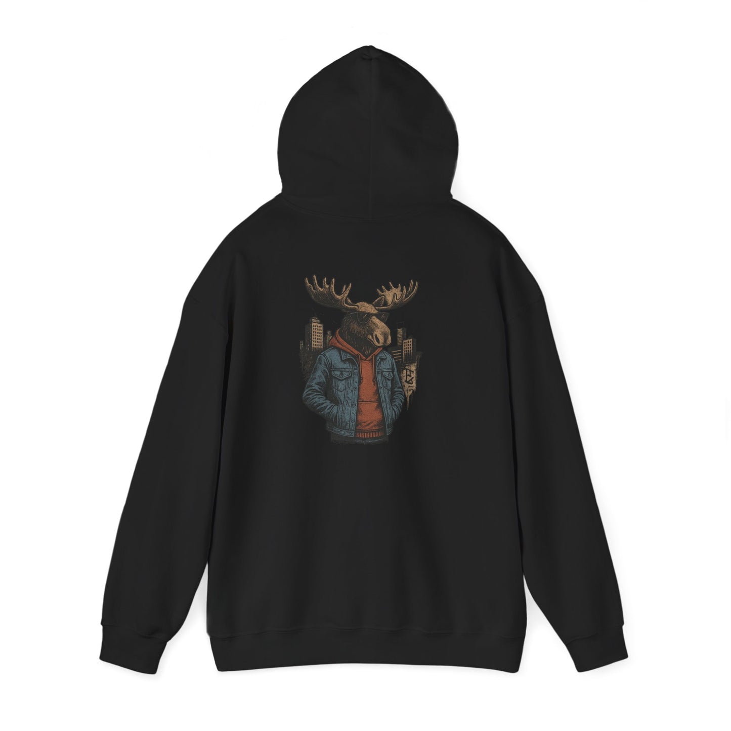 Urban Moose Cityscape Hoodie — Urban Moose Graphic Hooded Sweatshirt